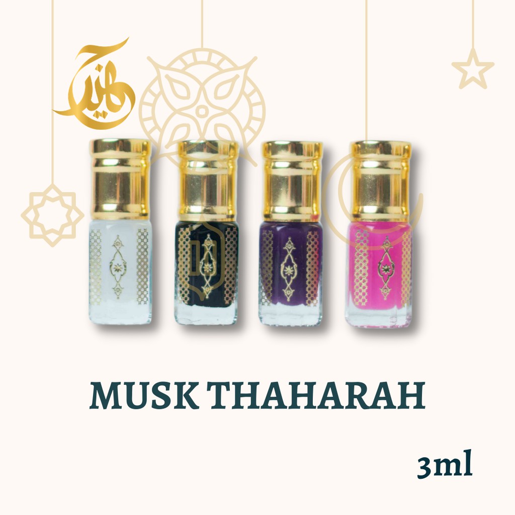 Paket Misk Thaharah Original - Misk Thaharah Ungu - Misk Thaharah Hitam - Misk Thaharah Rumman 3ml