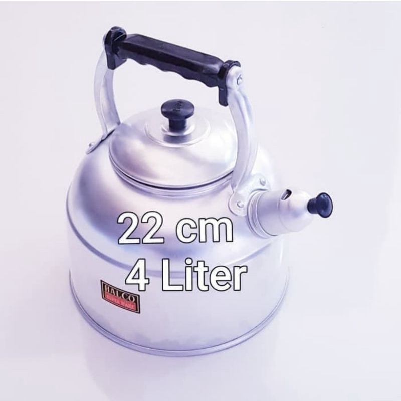 TEKO BUNYI HALCO 22 CM / CERET KETEL JADUL ALUMUNIUM - 22CM 4 LITER TEBAL