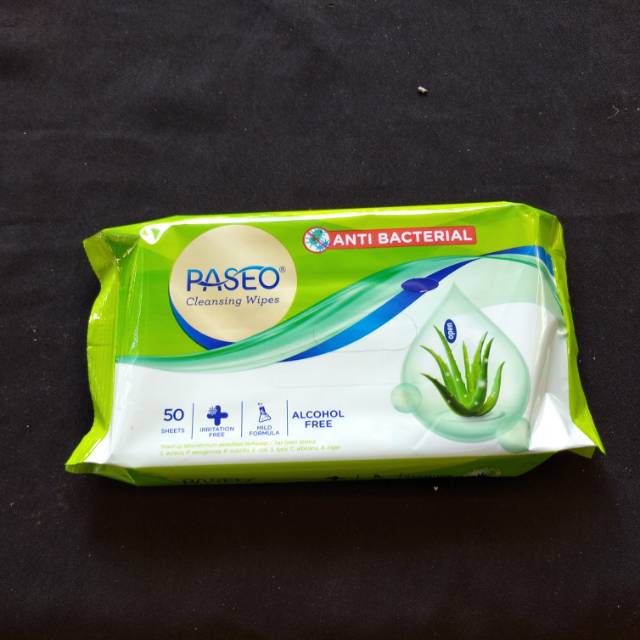 Tissue Paseo Wet Wipes Anti Bacteri 50's