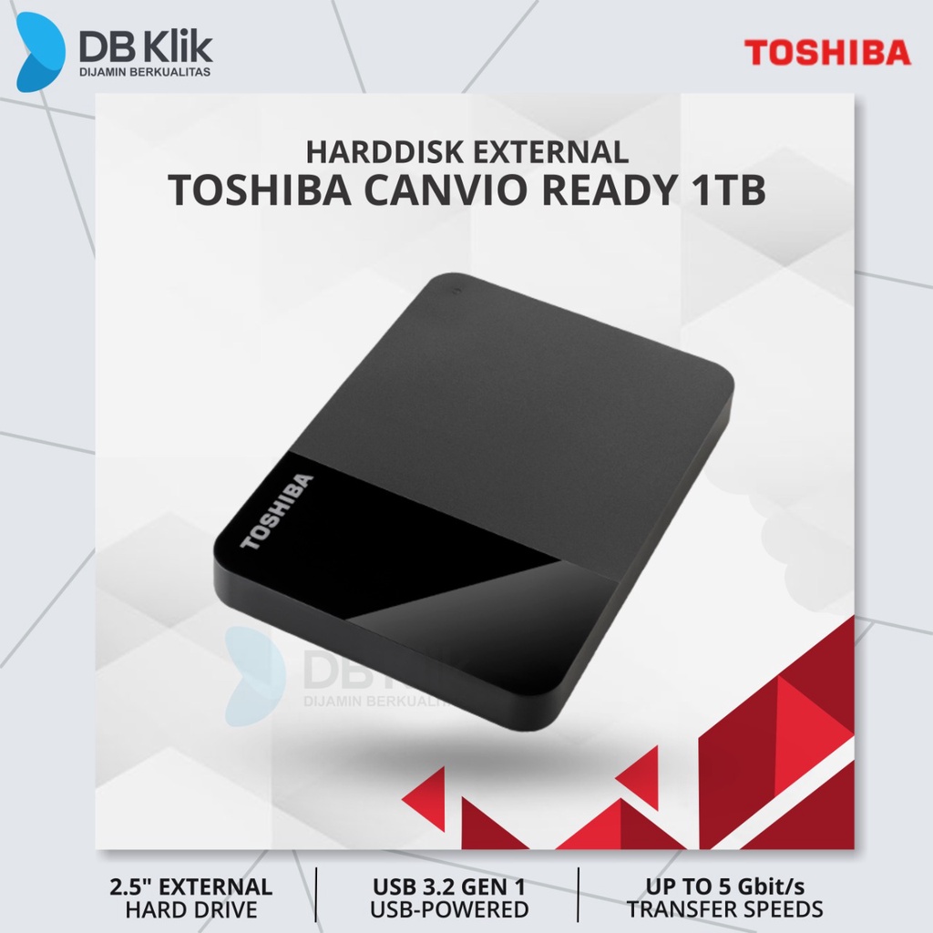 Harddisk External TOSHIBA Canvio Ready 1TB USB 3.2 2.5