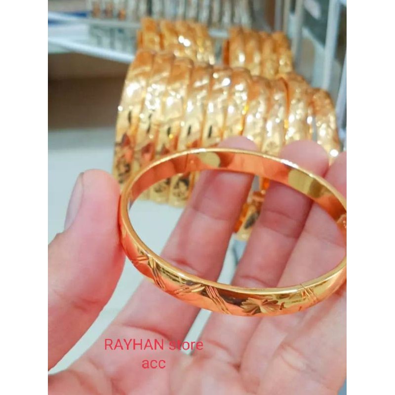 Gelang  Bangkok ukir lapis emas 23k terlaris