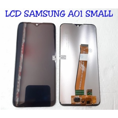 Layar LCD TS Touchscreen Fullset Samsung A01 2020 A015 OLED2 - CONNECTOR SMALL - BLACK