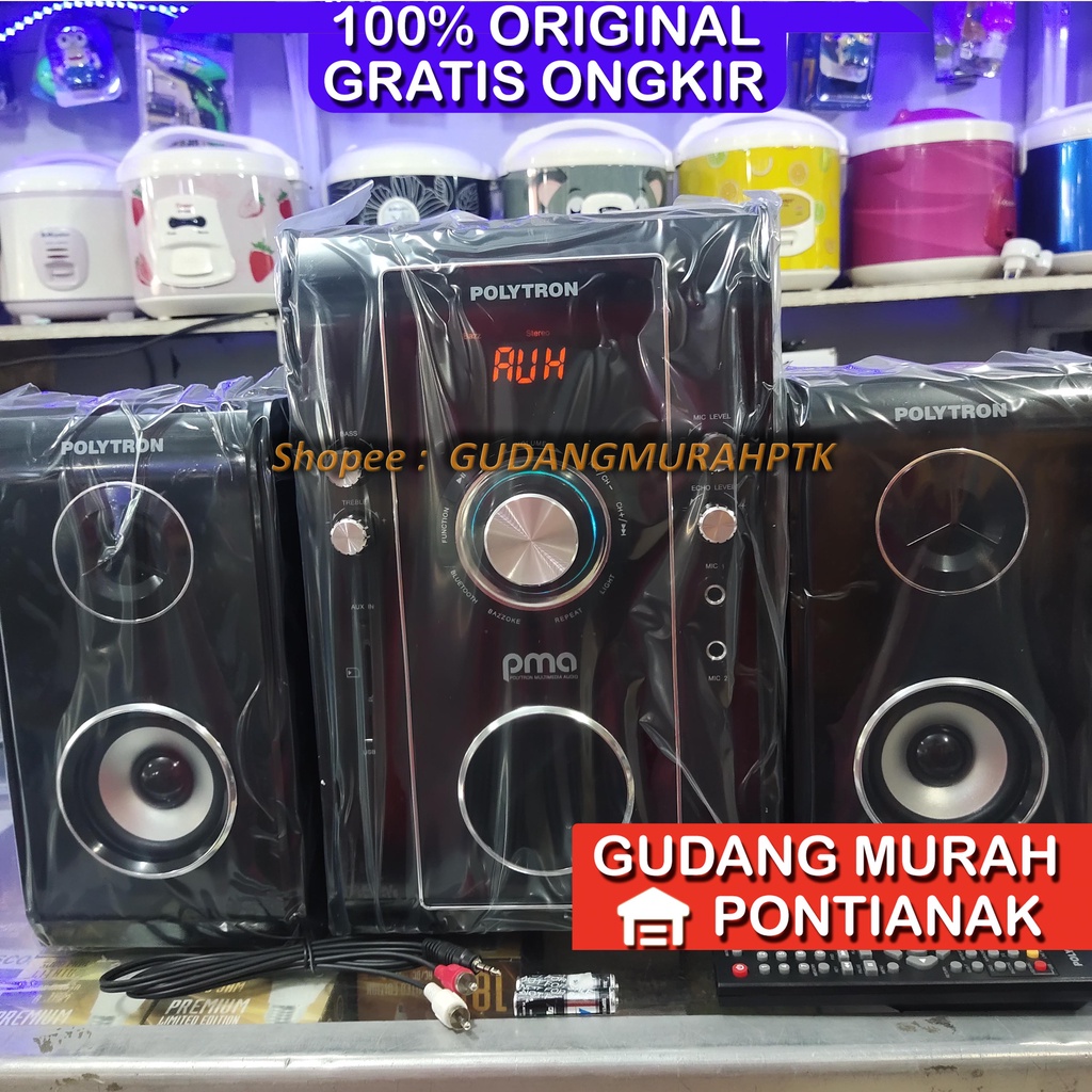 SPEAKER POLYTRON PMA 9503 / PMA9503 [BLUETOOTH / AUX / USB / KARAOKE] (GARANSI RESMI)