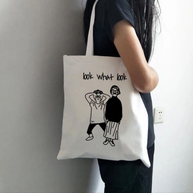 HDS_BAG / WHATLOOK ToteBag Wanita Totebag Kekinian Motif Lucu Tas Tote Wanita TERLARIS