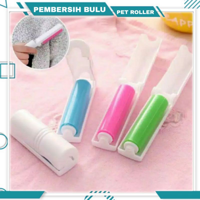 Mini Pet Roller Pembersih Bulu Washable Sticky Buddy Bright Lint Roler Rol Roll Premium