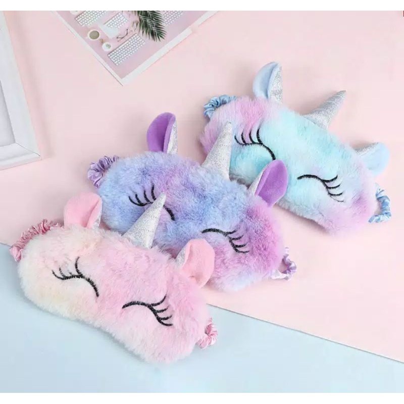 Sleep Mask Sleepmask Masker Penutup Mata Tidur Unicorn Anak