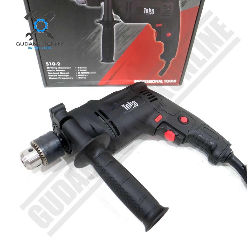 Mesin Bor Tangan 13mm TOHO 510-2 / Bor Tangan Beton Besi Kayu 13 mm - Impact Drill TOHO 510 2