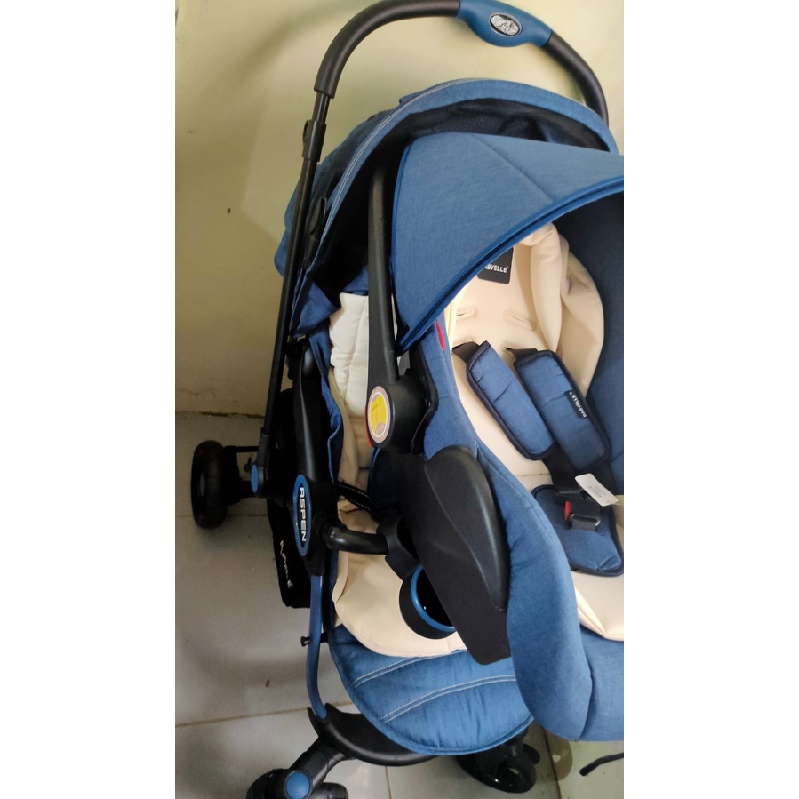 Baby Elle Kereta Dorong Bayi Aspen Travel System S-603 + B605 Stroller Bayi - Navy