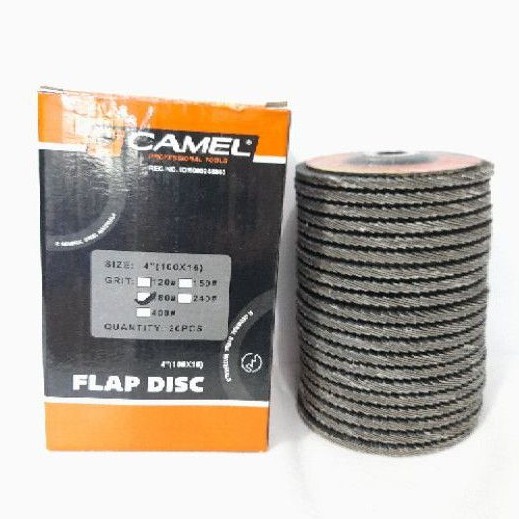 Flap Disc 4&quot; Amplas Susun grit 180 / Amplas Tumpuk Harga Per Kotak (C358K)