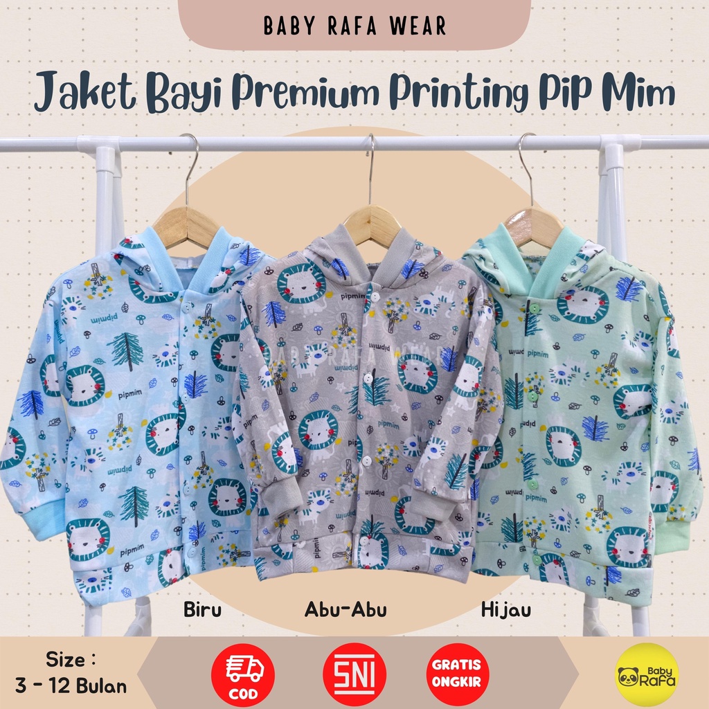 Jaket Premium Sweater Bayi 3 - 12 Bulan merk SNI PIP MIM