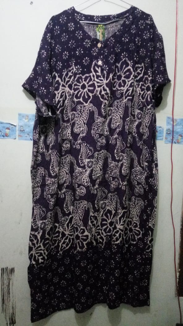 Daster Jumbo Valentine Coklat Queen Batik Pekalongan