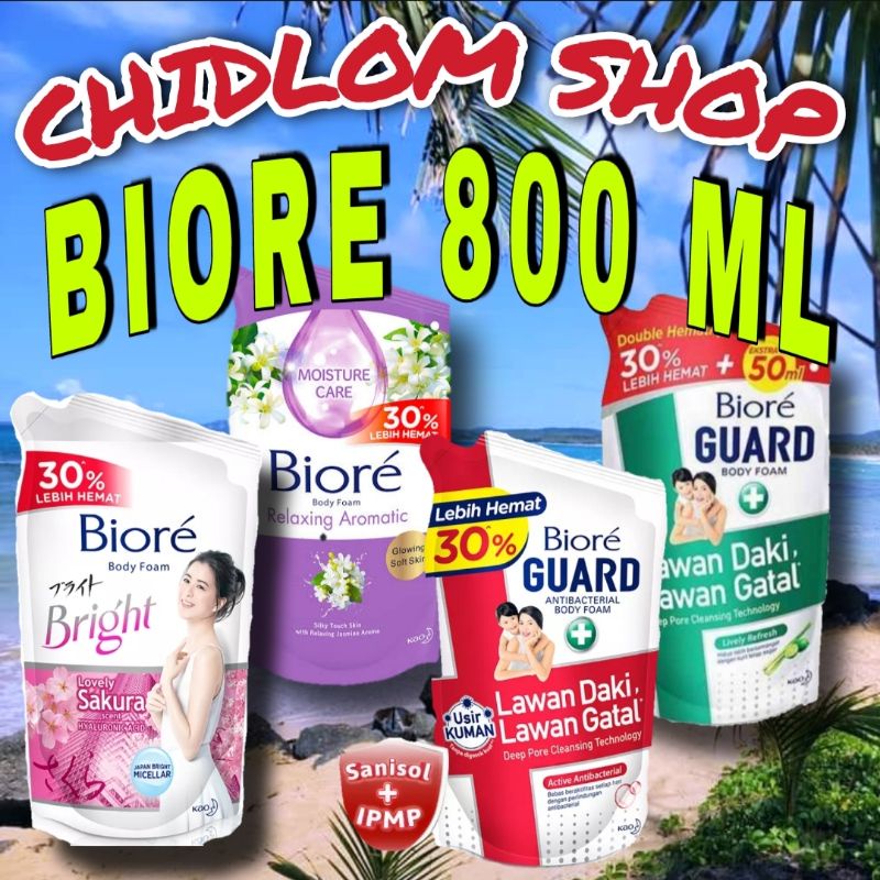 Biore Body Wash 800 ml All Varian murah lebih Hemat