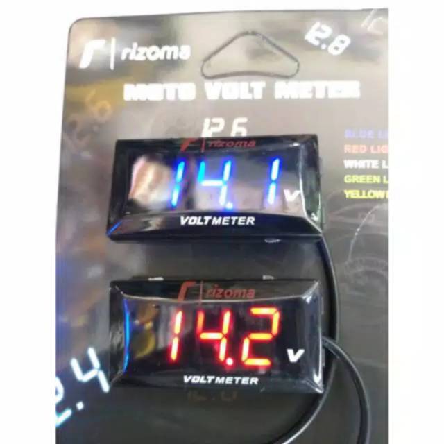 Voltmeter aki Rizoma X case Modish Volt meter Voltmeter pengukur aki motor waterproof