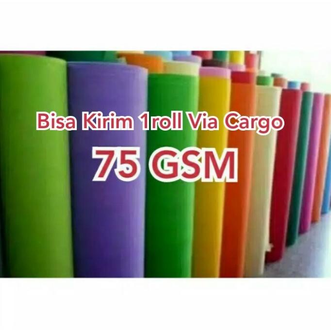 Bahan kain Spunbond Spondbon Spoundbond Pur roll 75gsm