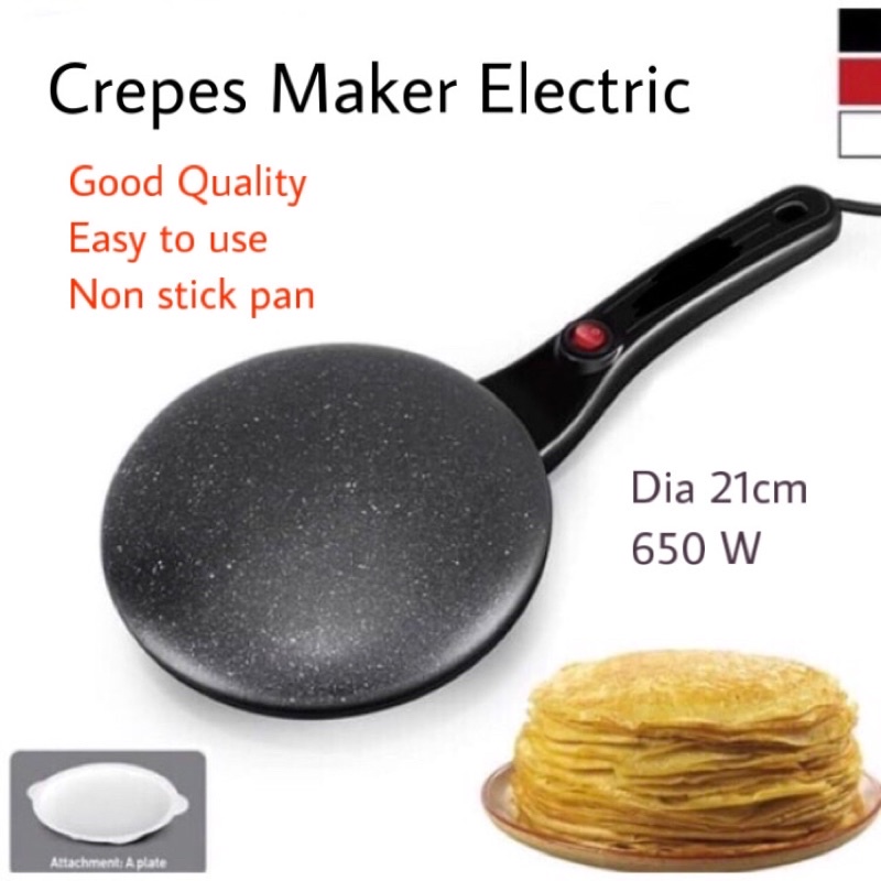 Crepes Maker Alat Pembuat Kulit Lumpia Kue Dadar Risoles Crepe Elektrik Tenaga Listrik