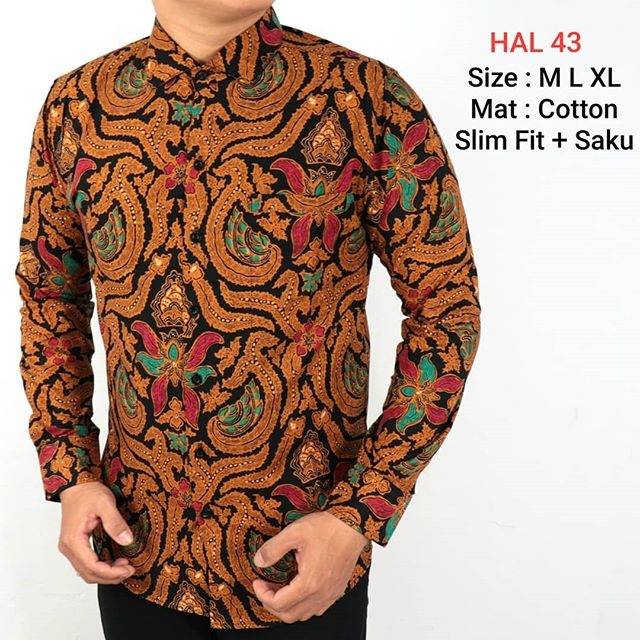 BAJU BATIK PRIA SLIM FIT MODERN DAN KEMEJA SLIMFIT MEWAH LENGAN PANJANG MIX CLOTHING HAL