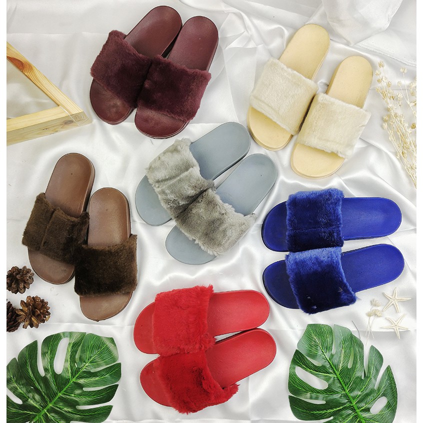 Sandal Bulu Korea Halus dan Tebal pusatmode1234