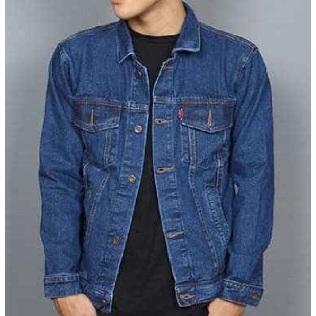 JAKET JEANS DENIM BASIC STANDARD PRIA /Cowok - BioBlitz/BioWash/BiruDongker/Coklat/Hitam