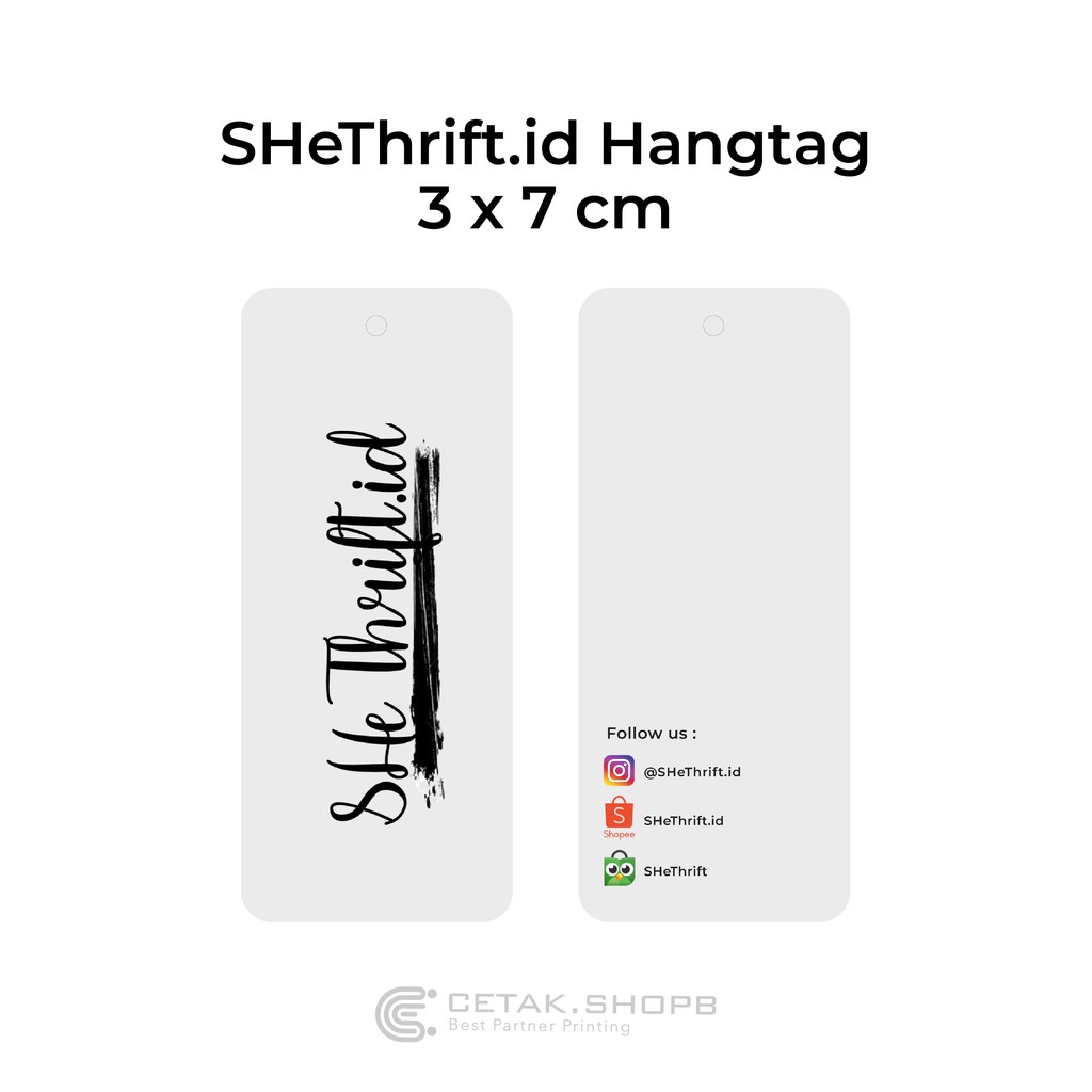 

(PESANAN SHETHRIFT HANGTAG) pricetag hangtag / label custom by request