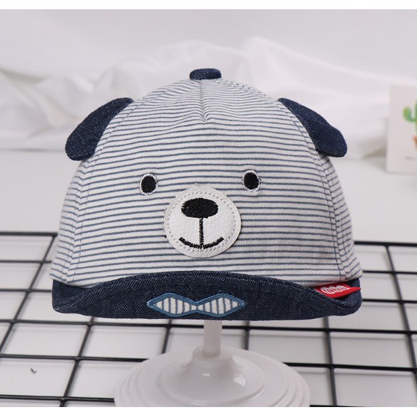 Topi baseball bayi / topi baseball anak motif beruang stripes