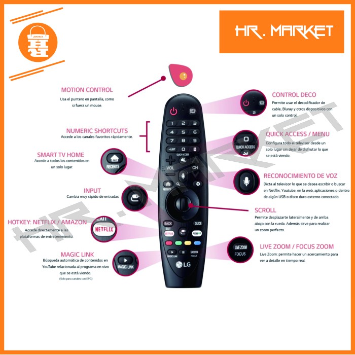 remote tv magic remote lg 100% ori best seller remot tv lg type anmr18 anmr19 anmr20 magic remote