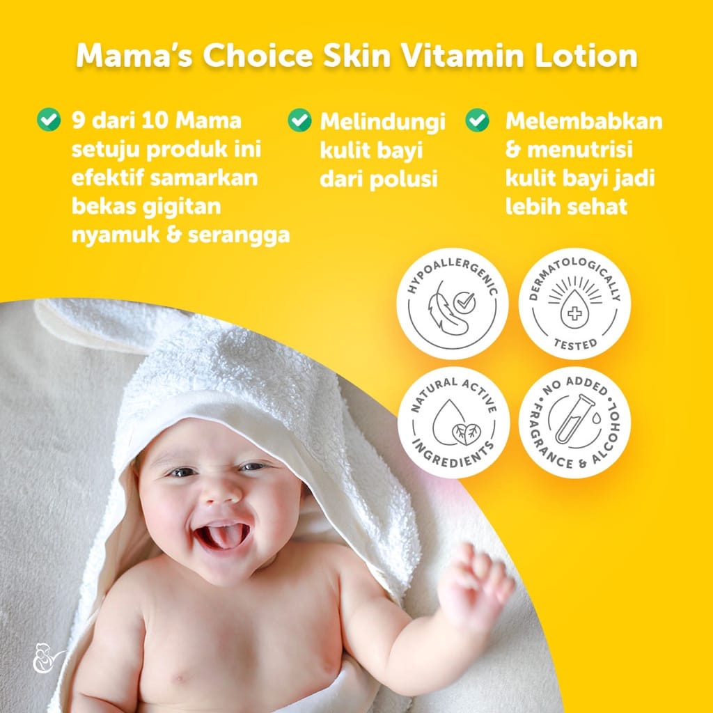 LOTION BABY / BABY SKIN VITAMIN LOTION / HAND BODY LOTION MAMA'S CHOICE /  MAMA'S CHOICE