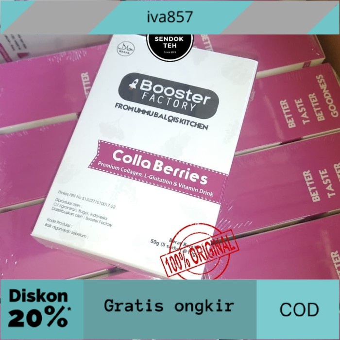 

PROMO Colla Vit Berries from Booster Factory Ummubalqis 1 box 5 sachet GRATIS ONGKIR