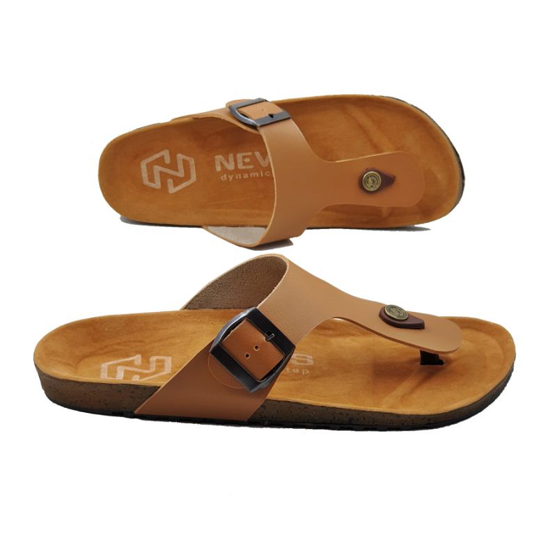 Sandal Pria Casual - Sendal Jepit Gesper - Sandal Kulit Kekinian Model Birken - Nevis SNP 51