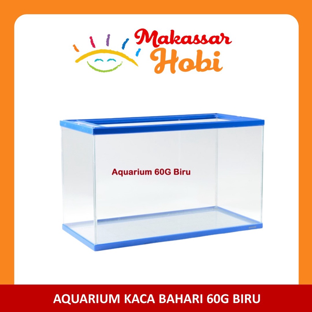 Aquarium Kaca Bahari 60G 60 G Kotak Tank Ikan Aquascape Akuarium Nisso