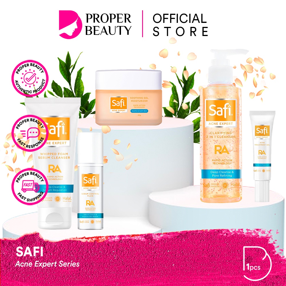 SAFI Acne Expert Series Indonesia / Cleanser Toner Essence Serum Cream Sunscreen Shampoo Hair Eye