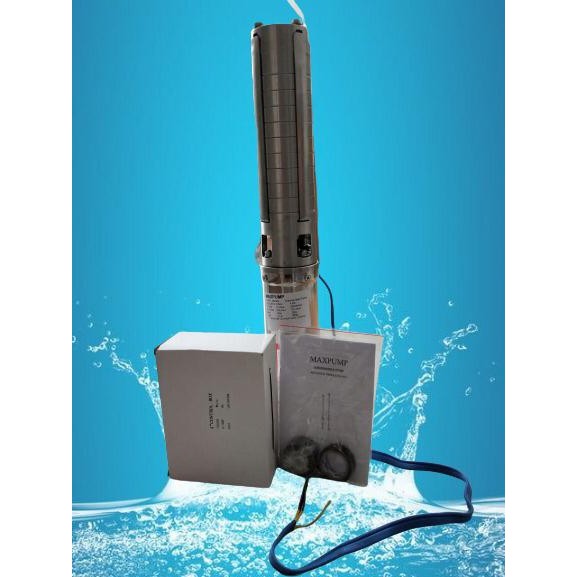 MAXPUMP 100QJD3-25/6-0.37SP PROMO Pompa Satelit Full Stainless Pompa Air Satelit sibel sumur dalam 4inch stenlis