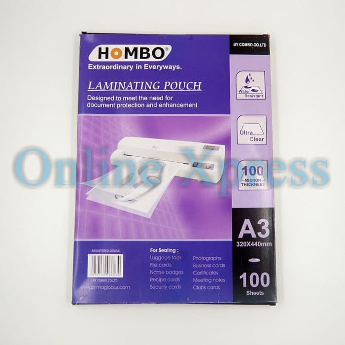 

Laminating Film Ukuran A3 Hombo