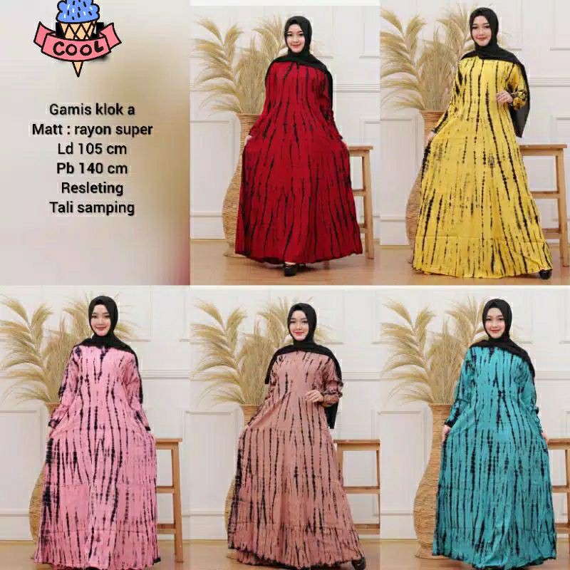 Gamis twill size BEST SELLER COKLAT Size S M L XL XXXL