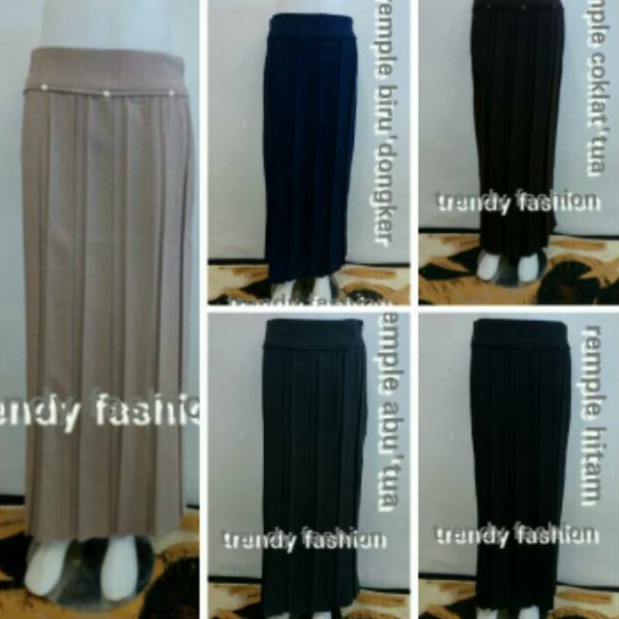 Visee rok span panjang wanita rempel/plisket kerja /resmi/santai/muslimah original terkini