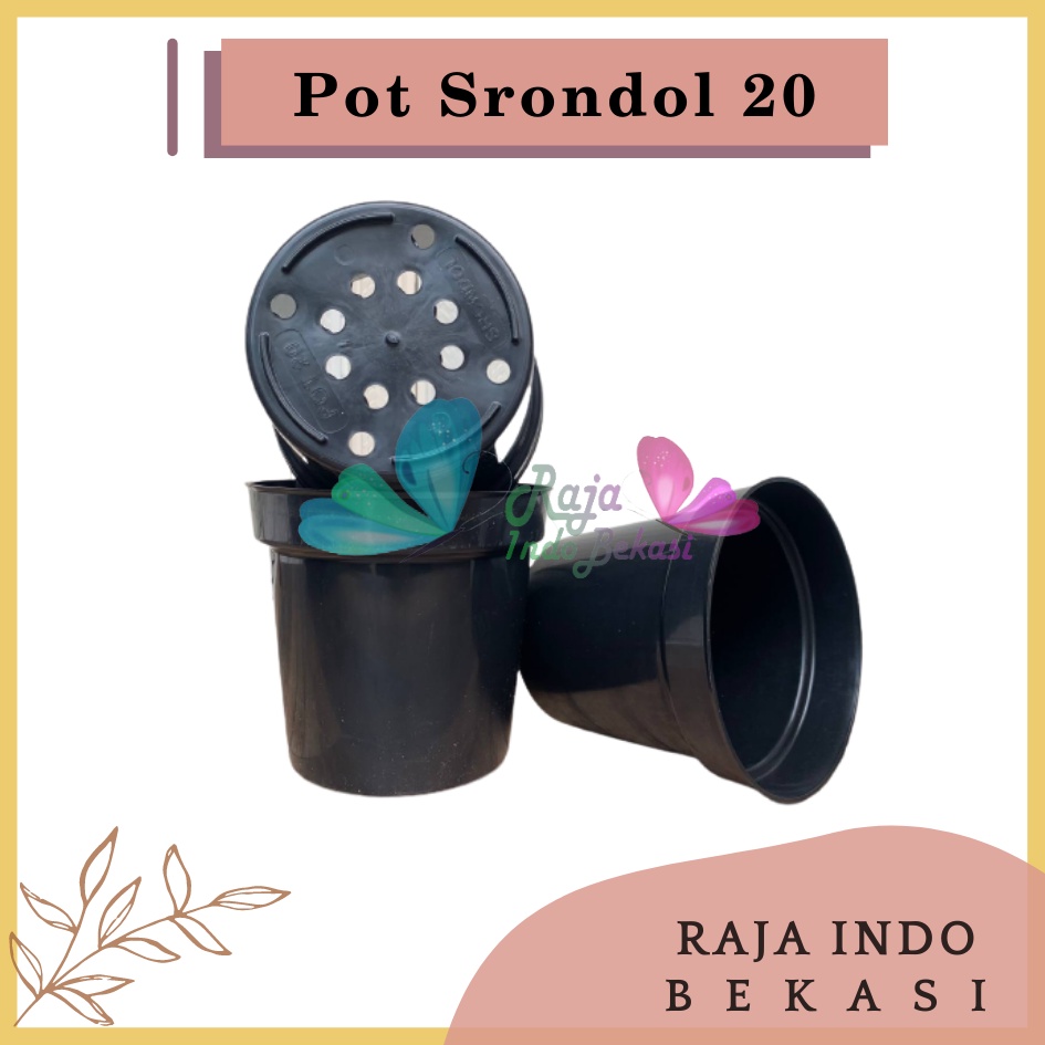 Pot Bunga Hitam Tinggi 20 cm 15 cm 17 cm Termurah se-Indonesia Rajaindobekasi