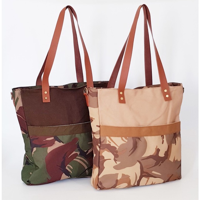 Terlaris Army Fashion Tote shoulder Bag (B) / Tas Selempang Wanita - Hijau