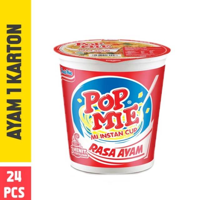 

PopMie Pop Mie Kuah Besar Rasa Ayam / 1 Dus / 1 Karton / 24 Pcs / Pop Mie