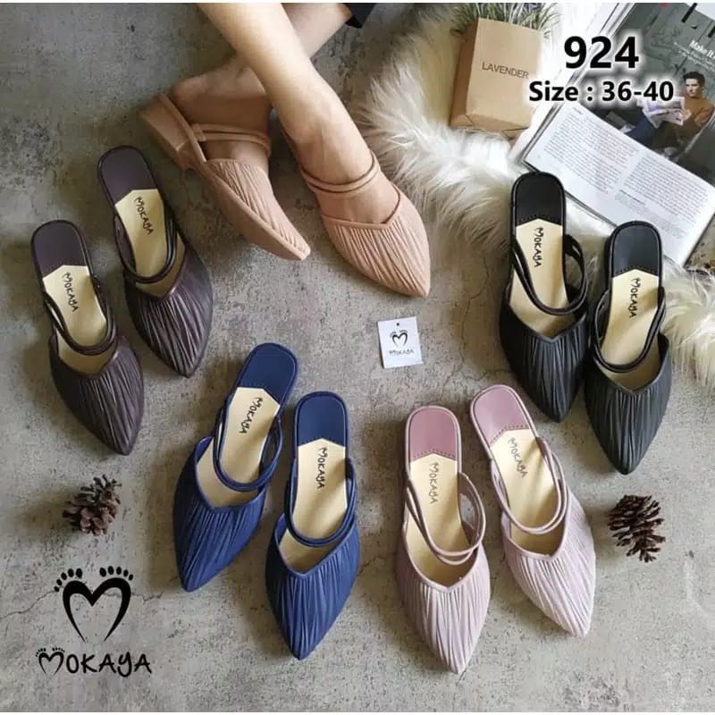 SEPATU SANDAL SLOP TERBARU IMPORT by MOKAYA / size 36-40 (924)
