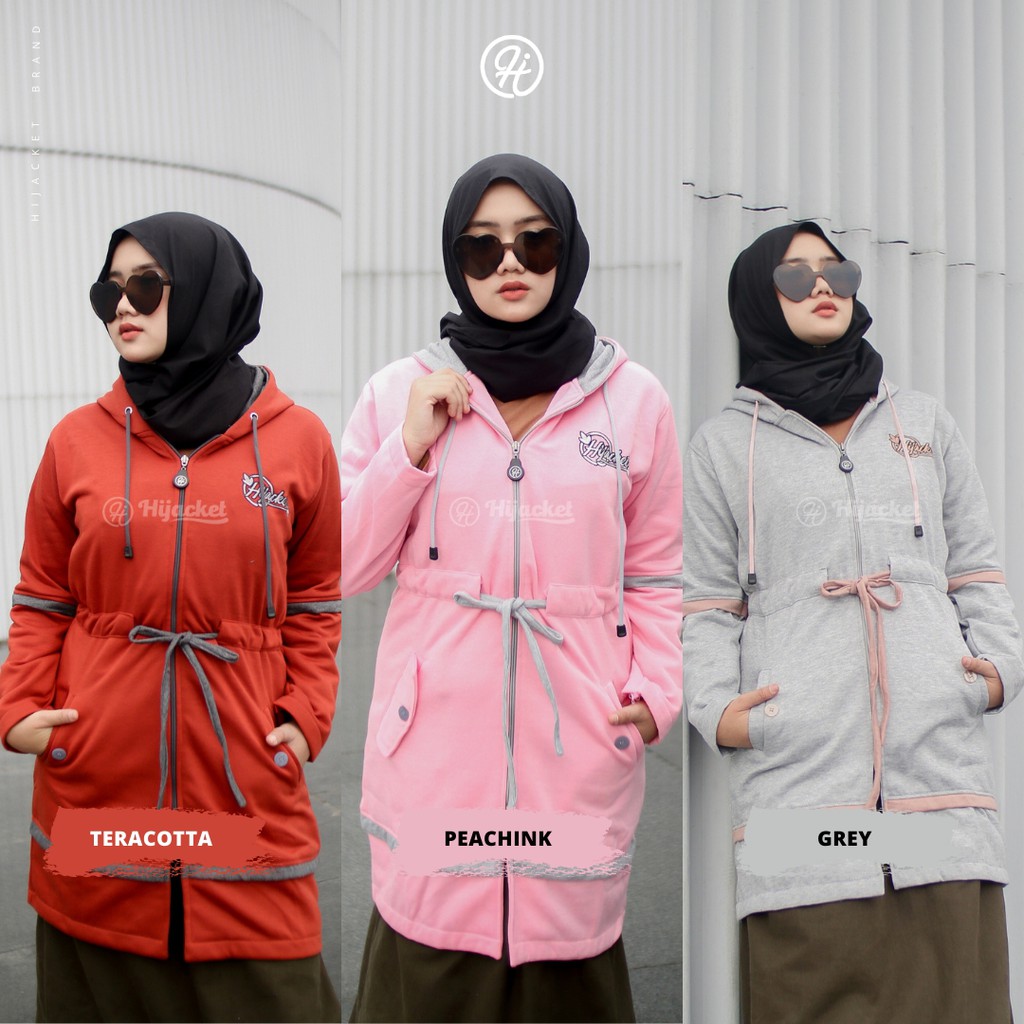 Hijacket Aurelia Series Origilal Jaket Hijabers Bahan Premium Fleece yang 
