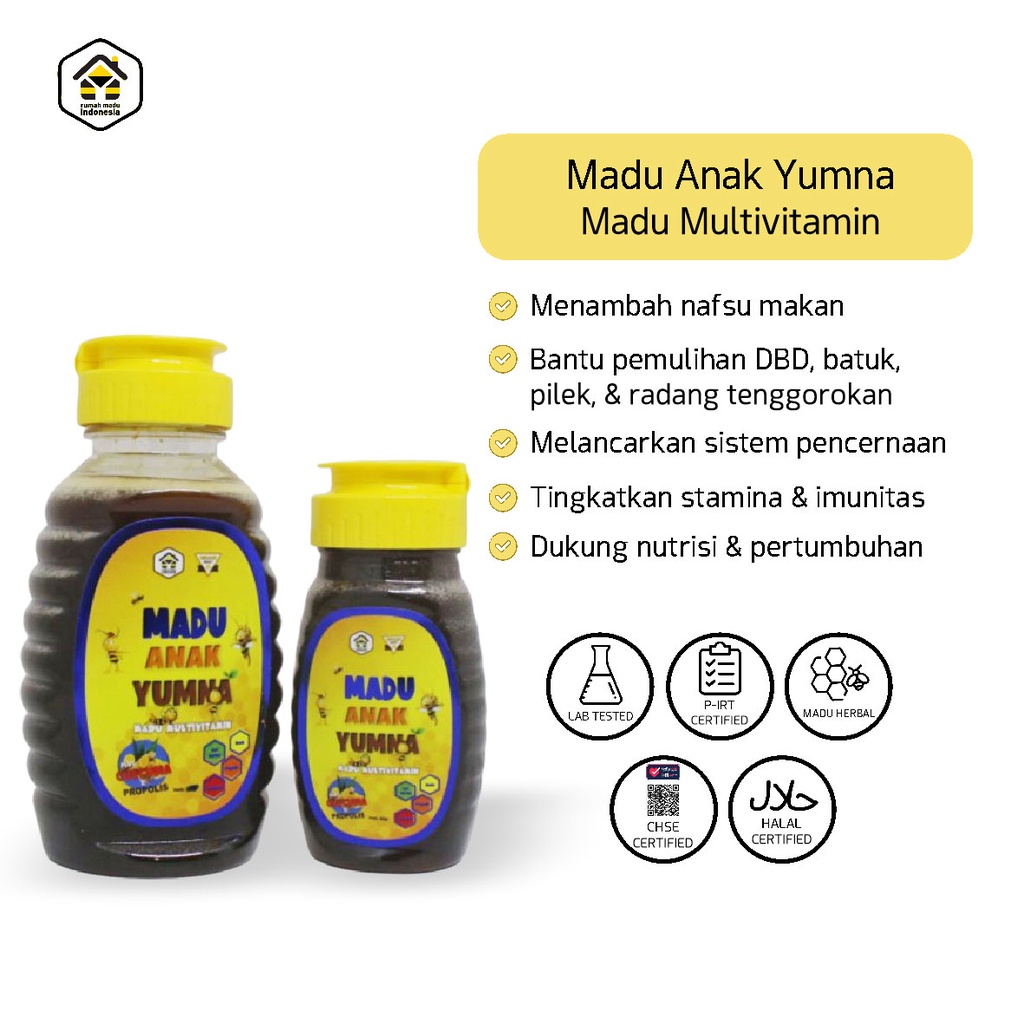 Madu Anak Yumna Penambah Nafsu Makan dan Pintar Kemasan 325 Gram