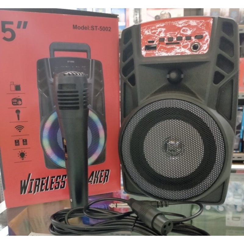 Speaker Bluetooth ST-5002 + Mic Speaker Karaoke