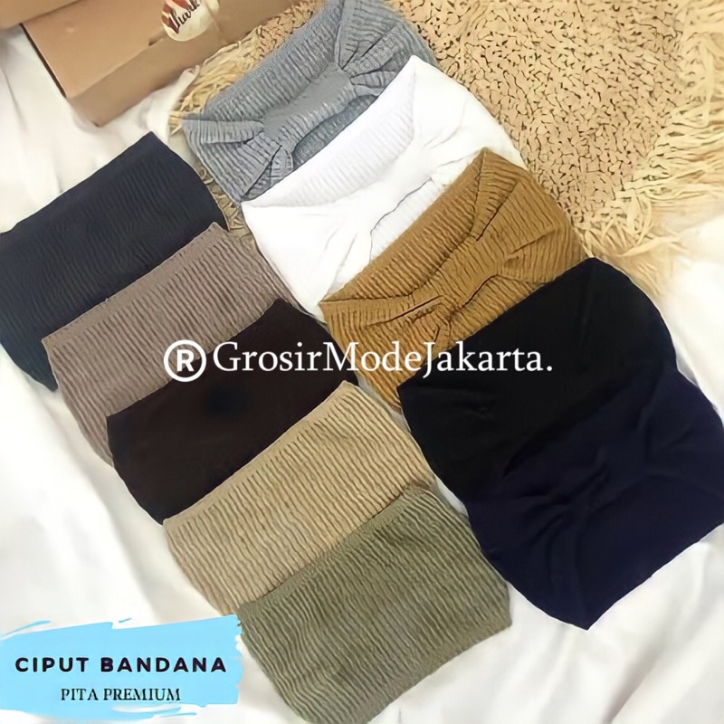 Ciput Bandana Rajut Karet / Ciput Bandana Karet / Ciput Bandana Rajut Pita / Rajut pita murah