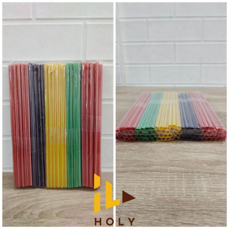 Sedotan Plastik Warna Warni Sedotan Es Murah