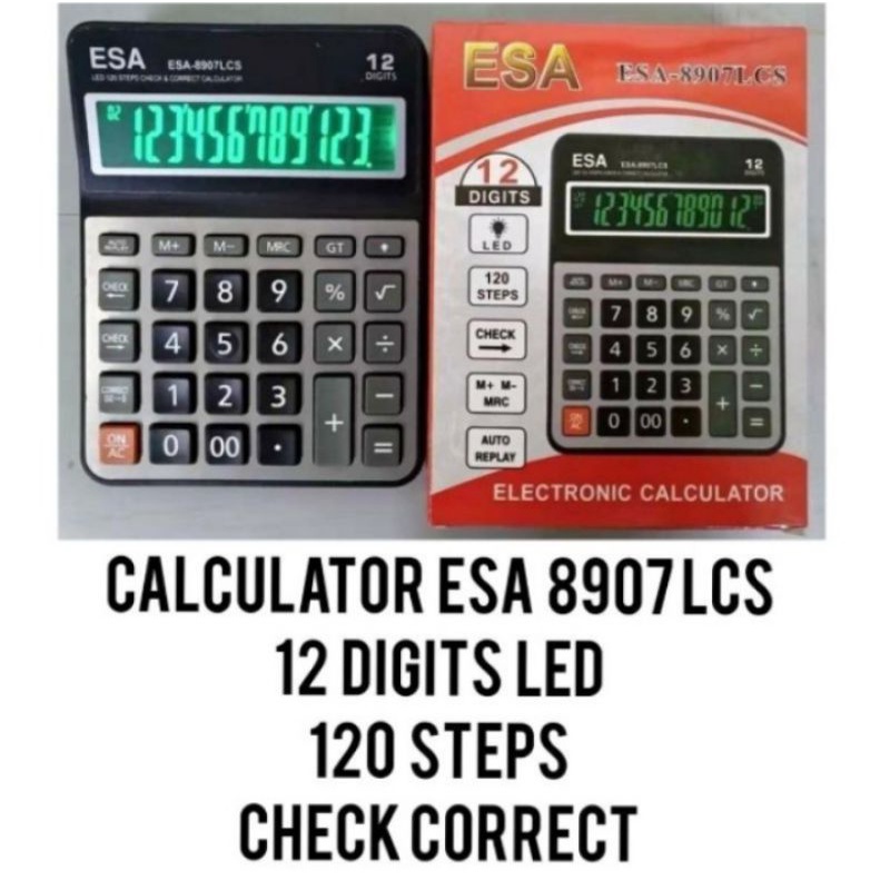 

ESA KALKULATOR 8907 LCS 12 digits