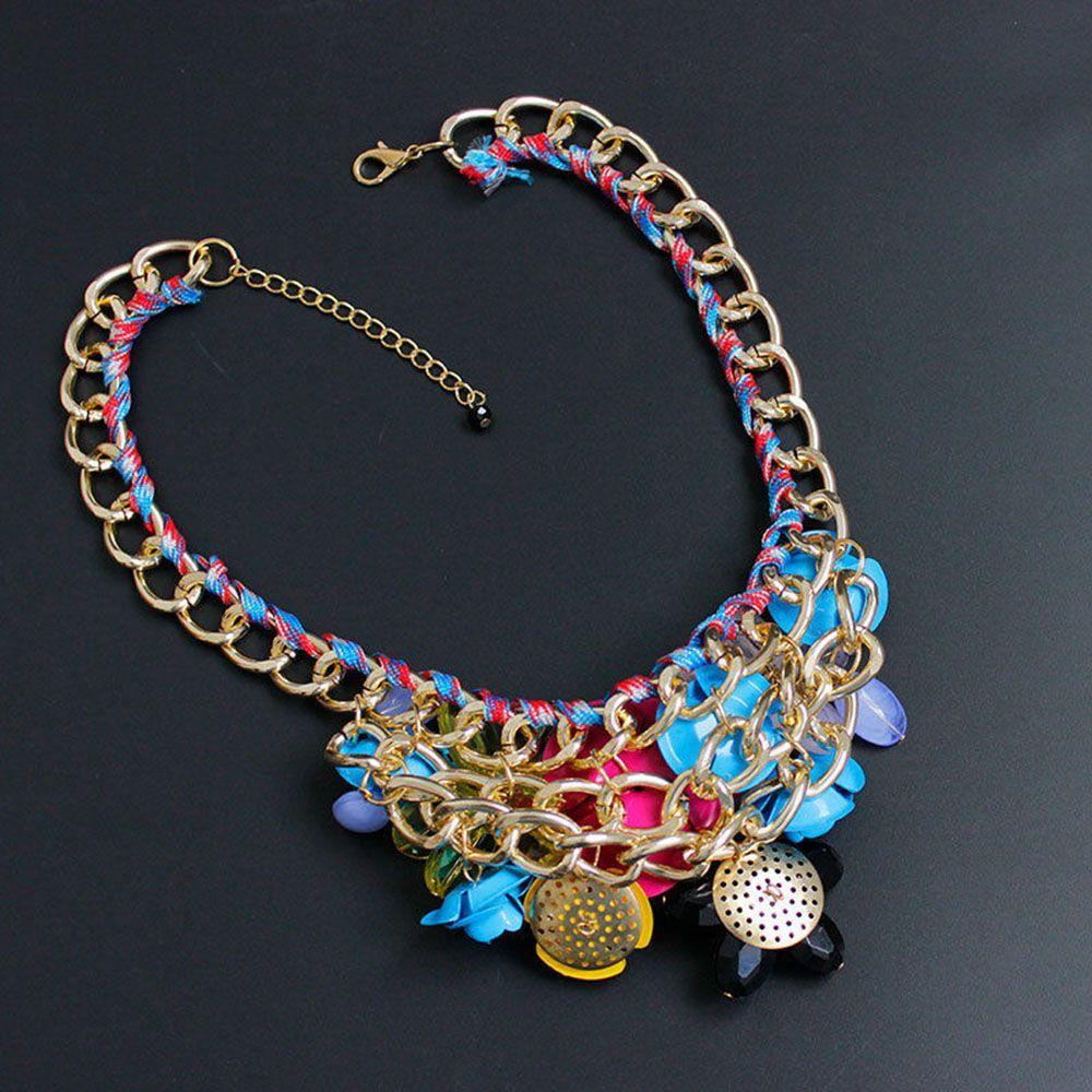 Top Kalung Fashion Rantai Liontin Crystal