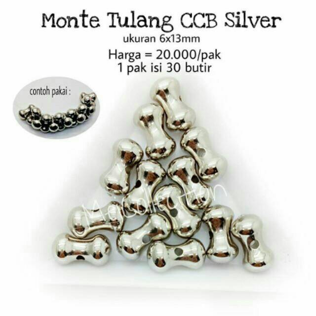 Monte Tulang CCB silver manik murah beads