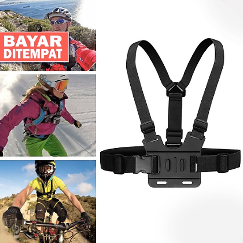 Chest Body Strap Youtuber Rekaman Perekat Hp Penjepit Hp Vlog Mount Tali Dada Smartphone   Gopro Hero