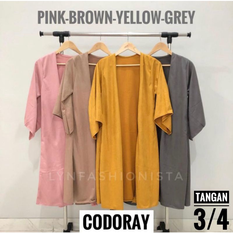 (MAX BB 70 KG)OUTER WANITA POLOS BAHAN CODORAY PREMIUM/KARDIGAN PANJANG MUSLIMAH MURAH/RARA