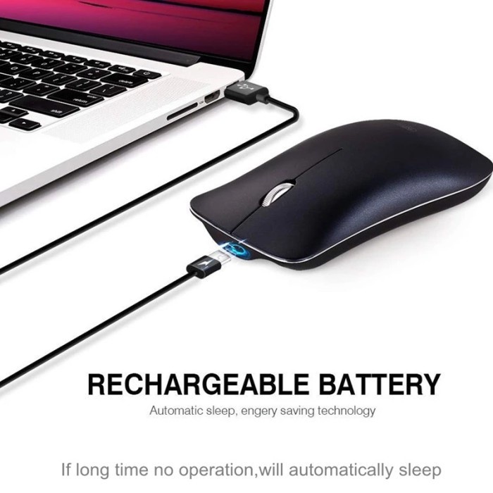 Mouse Wireless Rechargeable Mouse Silent Click USB POWER SAVING