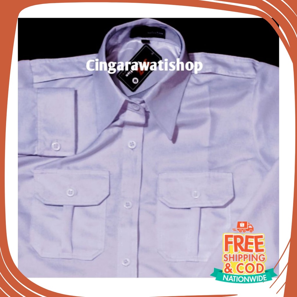 Bahan Tebal Bagus Tidak Tembus Full Halus /  Baju Dinas Putih Pns Wanita Baju Pdh Wanita Putih Serag